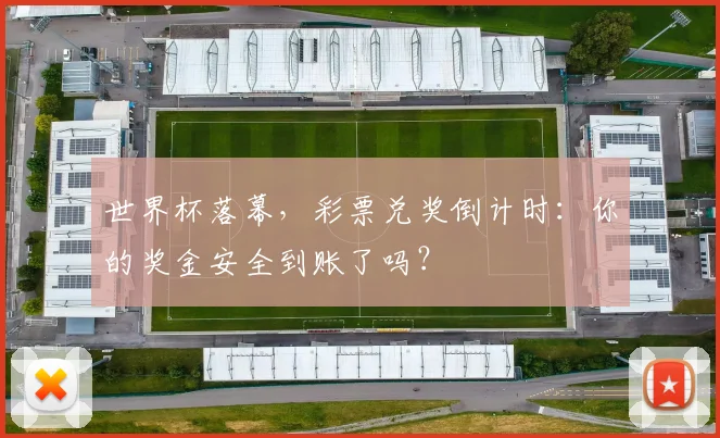 世界杯落幕,彩票兑奖倒计时:你的奖金安全到账了吗?